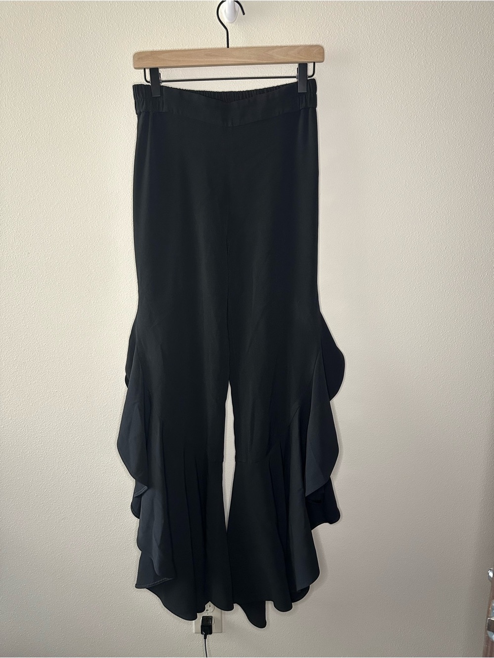 Jonathan Simkhai resort 2017 collection ruffle pants black size 4 - Picture 10 of 11